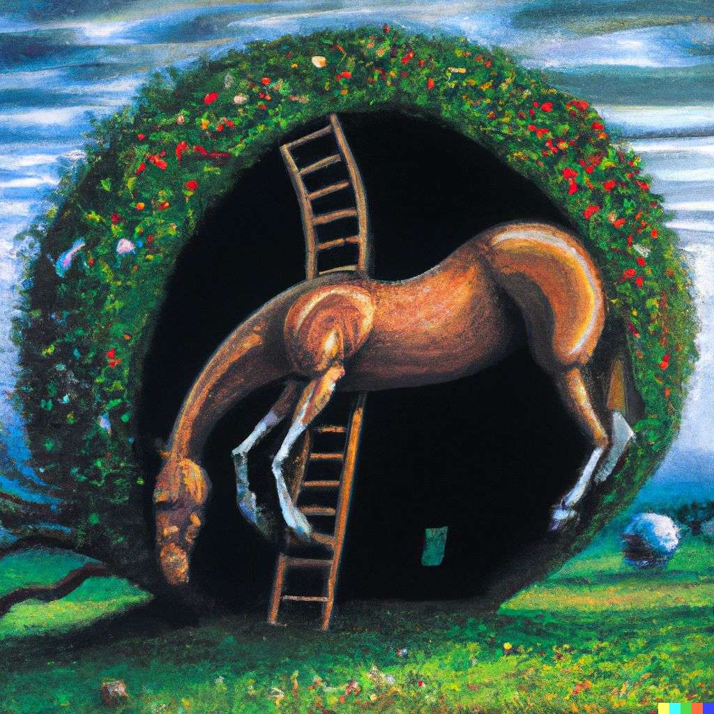 a horse, by Jacek Yerka